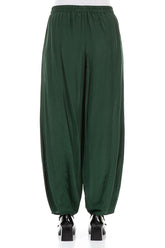Taper Pine Green Silk Bamboo Trousers 2