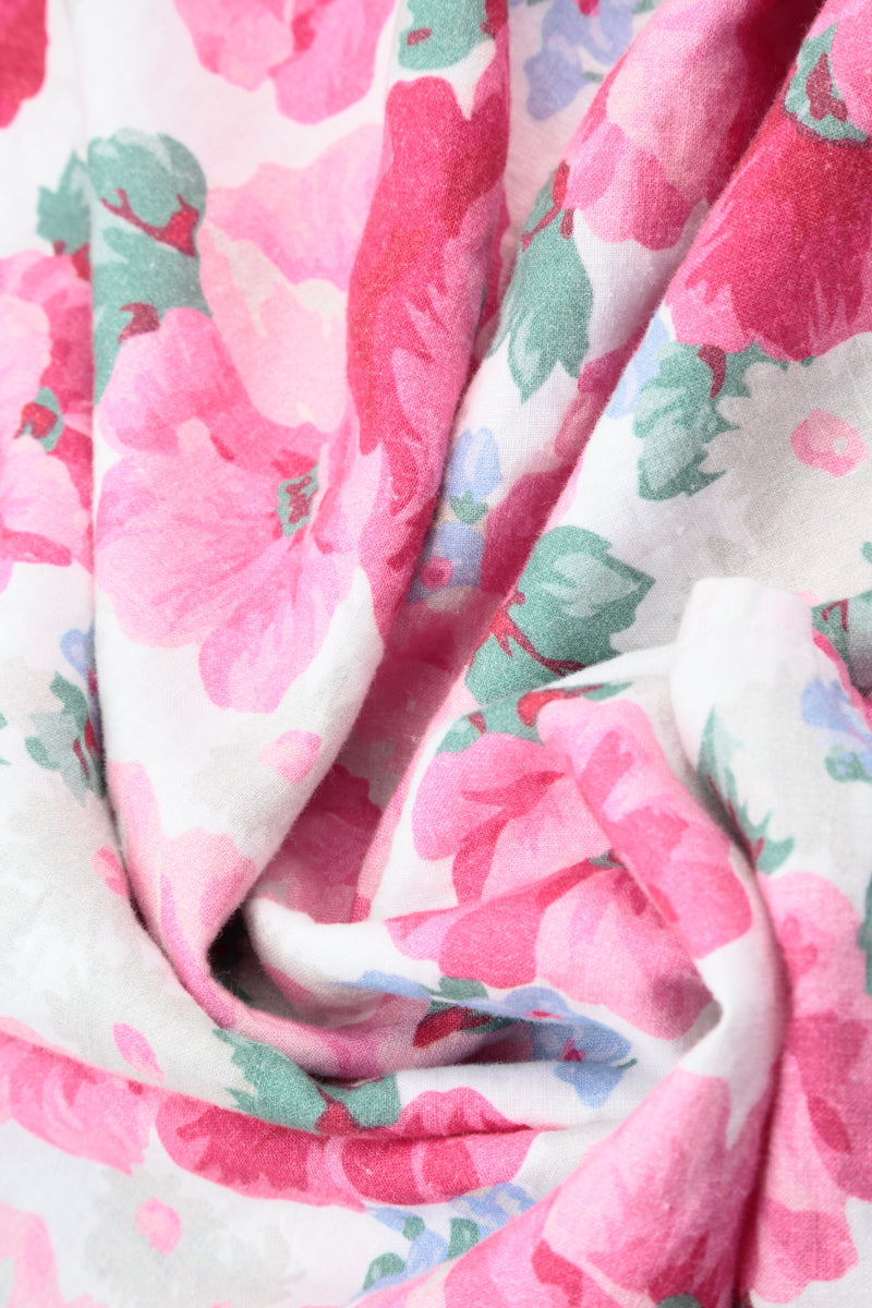 Taper Wide Peony Blossom Linen Trousers 4