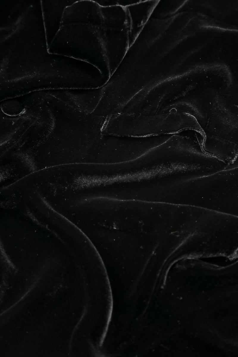 Tie Strap Black Silk Velvet Jumpsuit 5