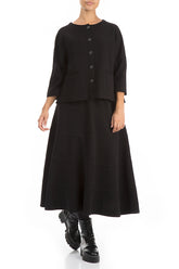 Trapeze Black Cotton Jersey Jacket 5