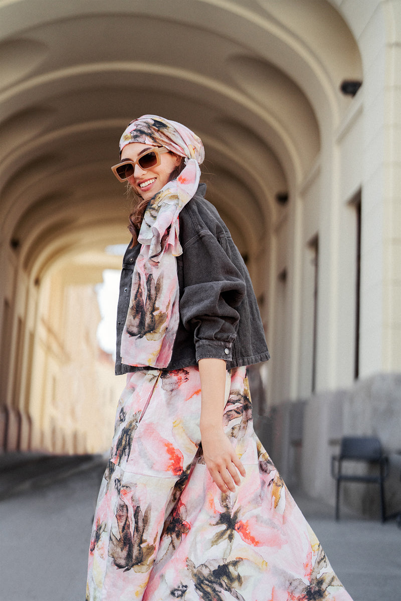 Truffle Off-Dye Linen Trucker Jacket 8