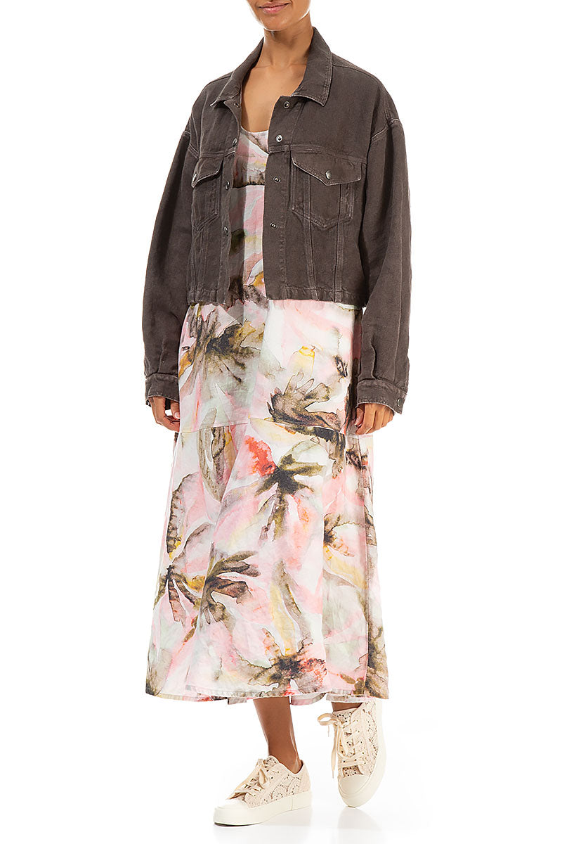 Truffle Off-Dye Linen Trucker Jacket 5