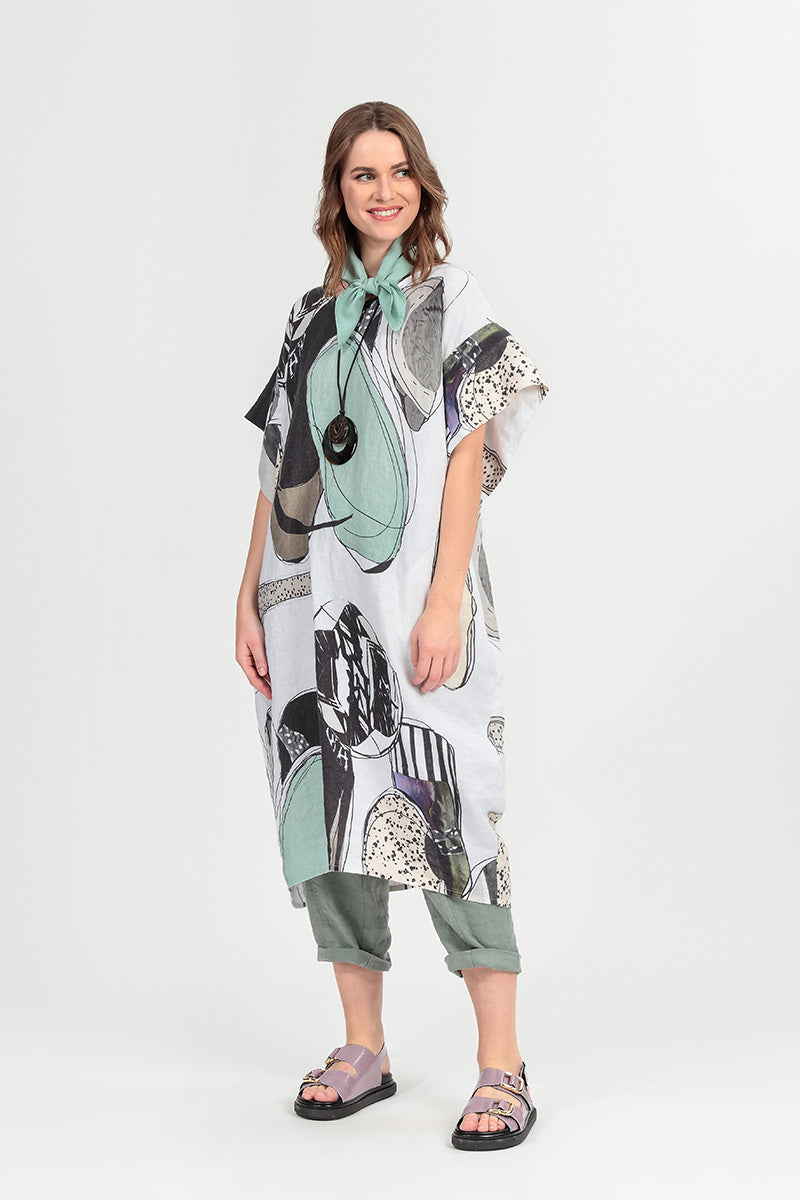 Tumbled Stone Easy Linen Dress 6