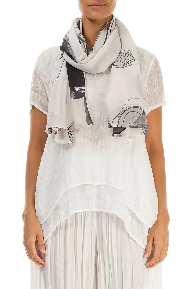 Tumbled Stone Silk Cotton Scarf 1