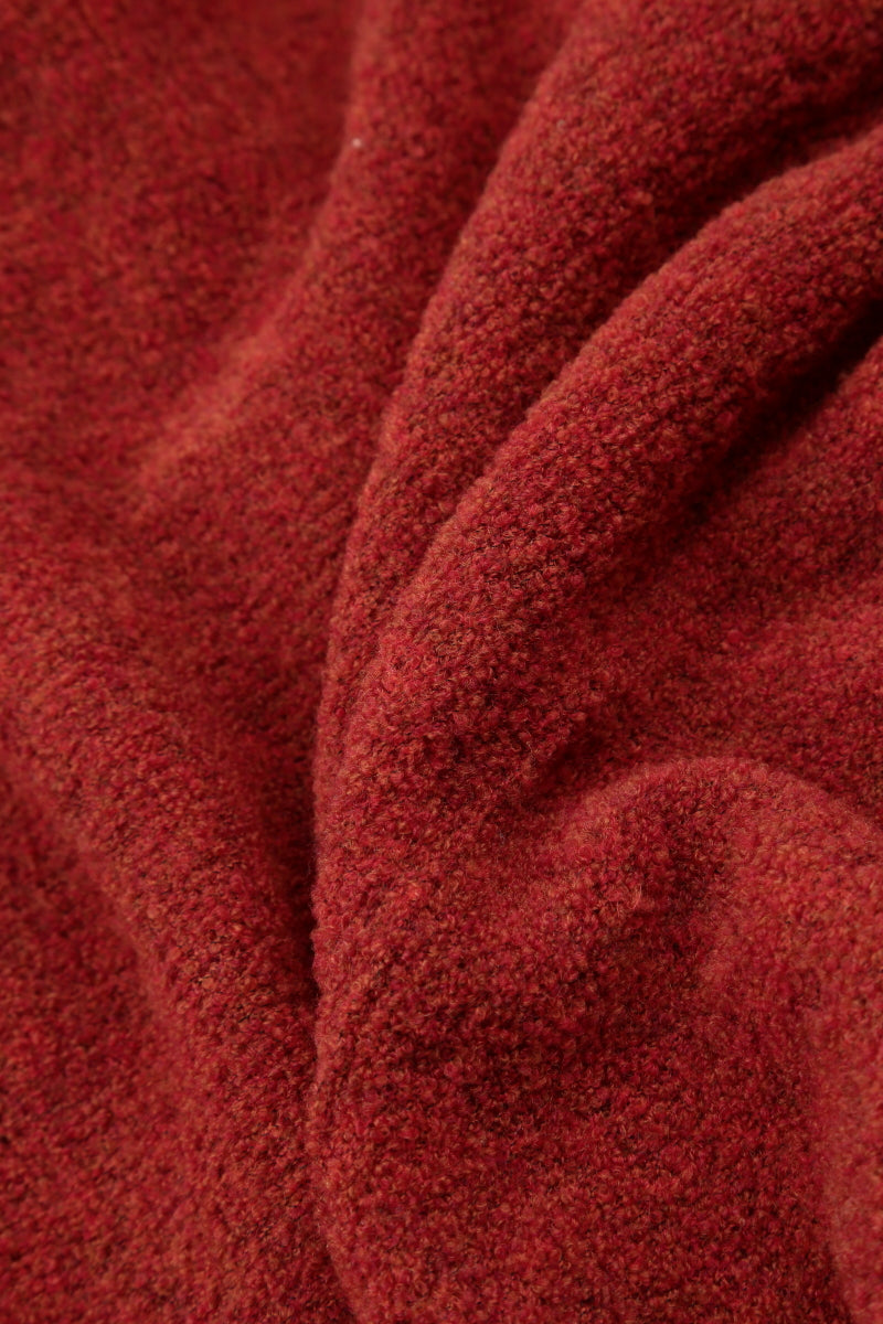 Two Pockets Burnt Orange Wool Sweater 5