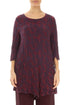 Two Pockets Merlot Circle Silk Linen Tunic 1