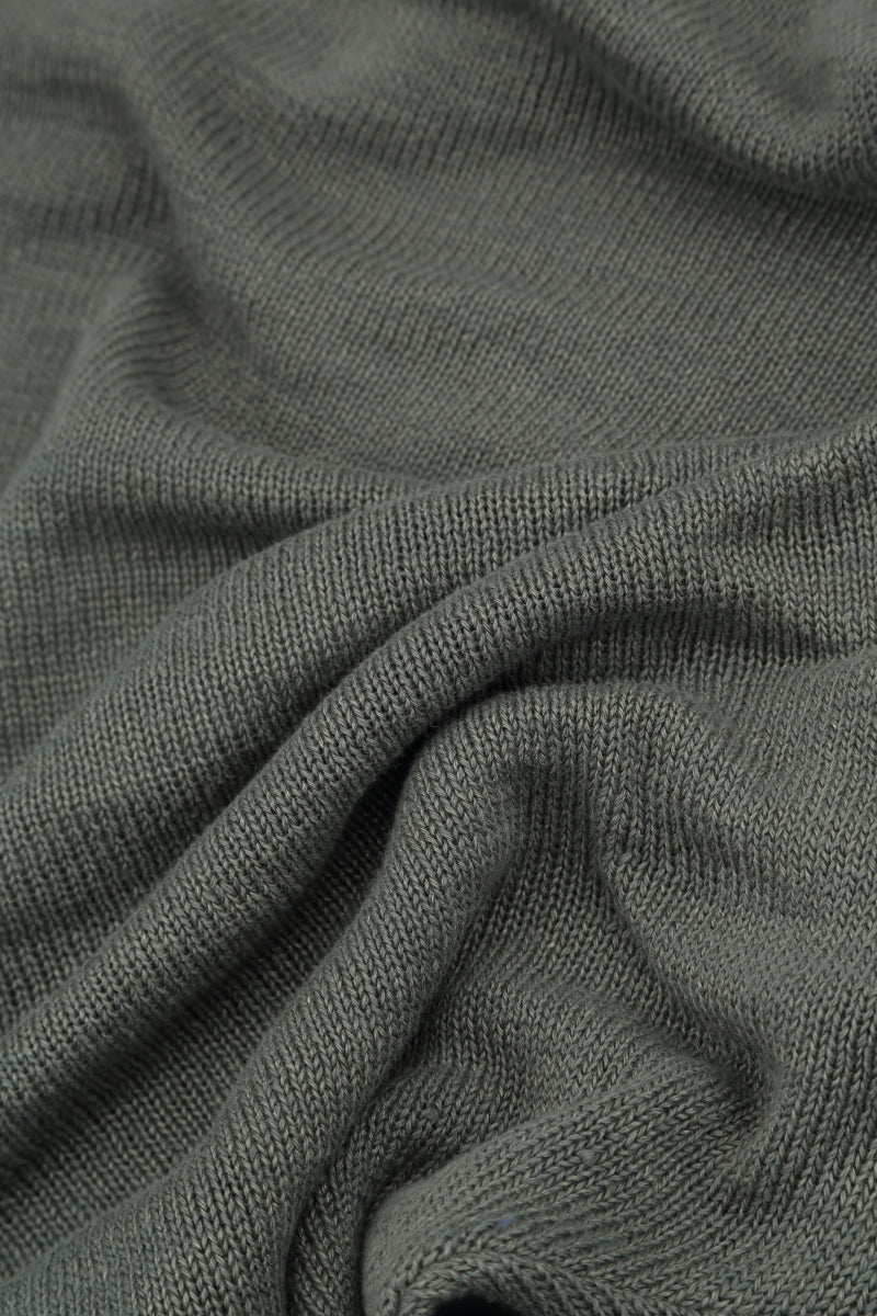 V-Neck Brown Linen Cardigan 5