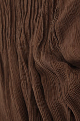 V-Neck Chocolate Silk Viscose Blouse 5