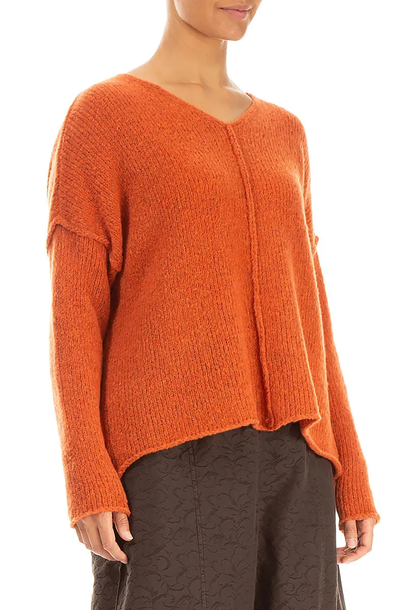 V-Neck Ember Wool Sweater 3