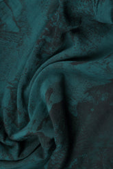 V-Neck Emerald Alabaster Silk Cotton Jacket Dress 5