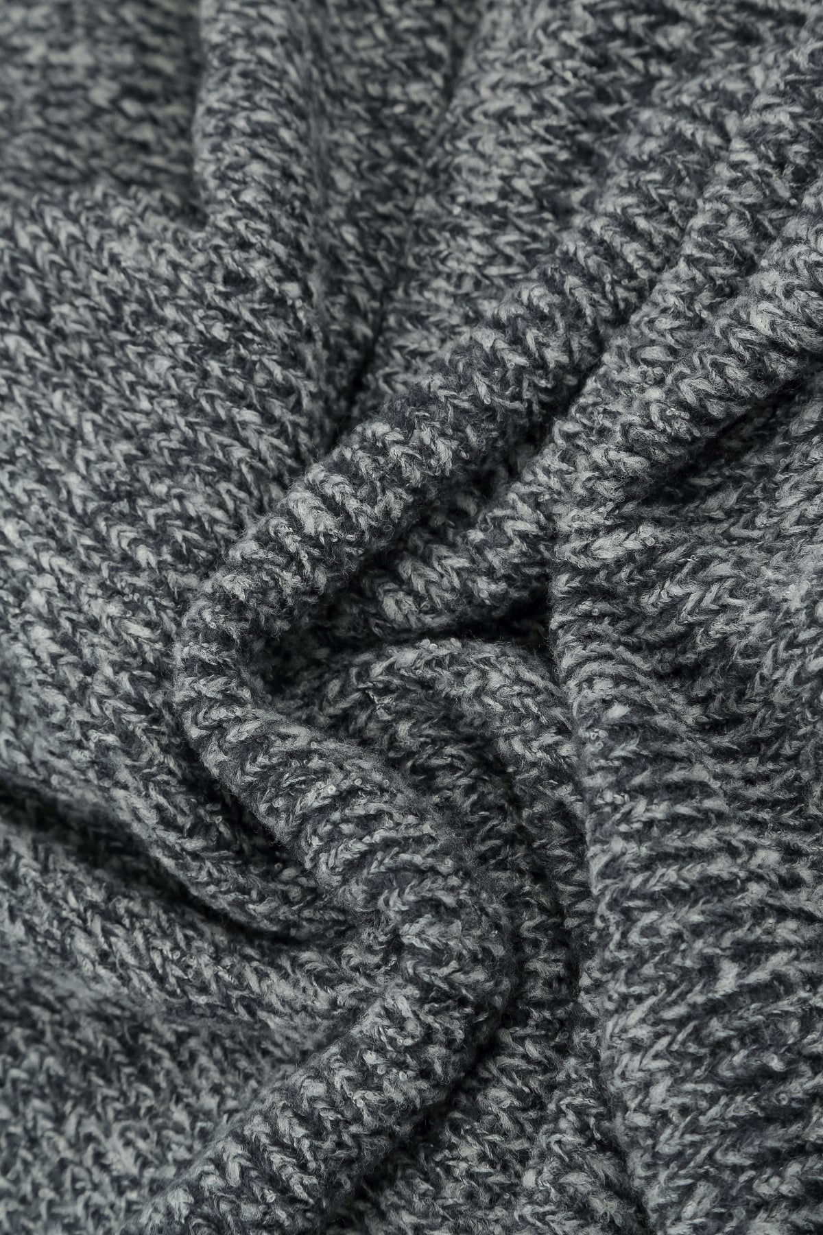 V-Neck Mélange Slate Blue Wool Sweater 5