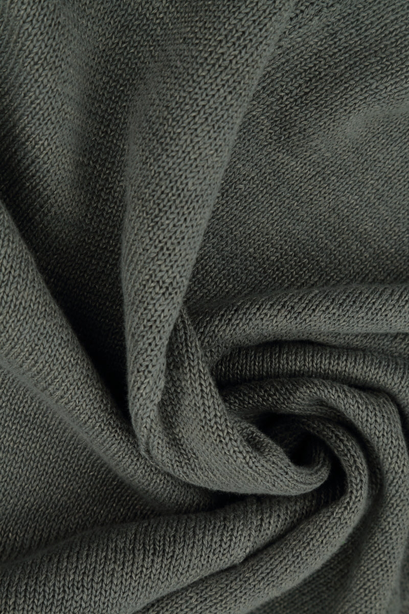 V-Neck Sage Linen Jumper 5