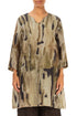 V-Neck Terra Crinkled Silk Linen Tunic 1