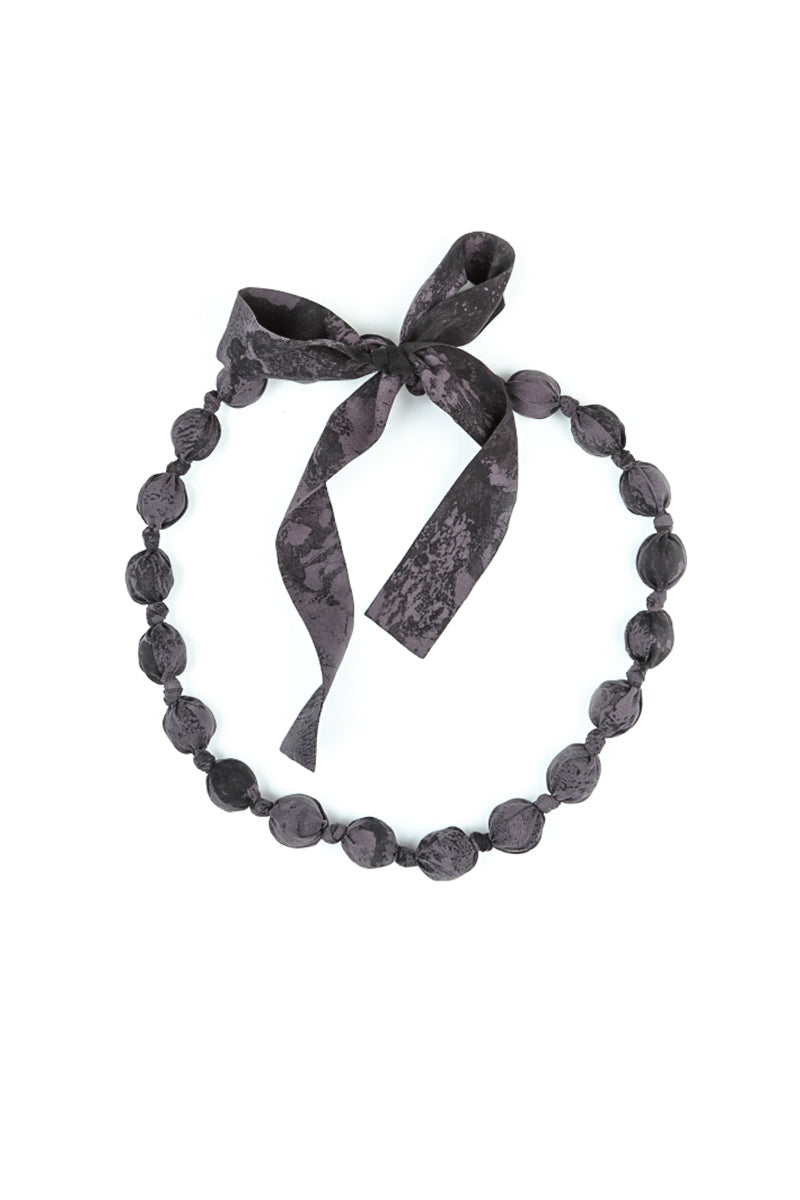 Vintage Violet Alabaster Silk Cotton Bead Necklace 4