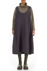 Vintage Violet Quilted Silk Pinafore Dress 1