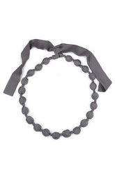 Vintage Violet Silk Bead Necklace 4