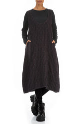 Vintage Violet Textured Linen Pinafore Dress 4