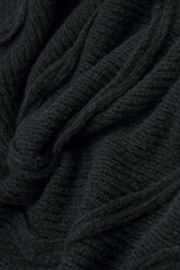 Wavy Seam Black Wool Sweater 5