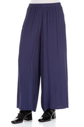 Wide Amethyst Viscose Trousers 3