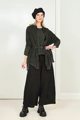 Wide Black Wavy Cotton Trousers 5