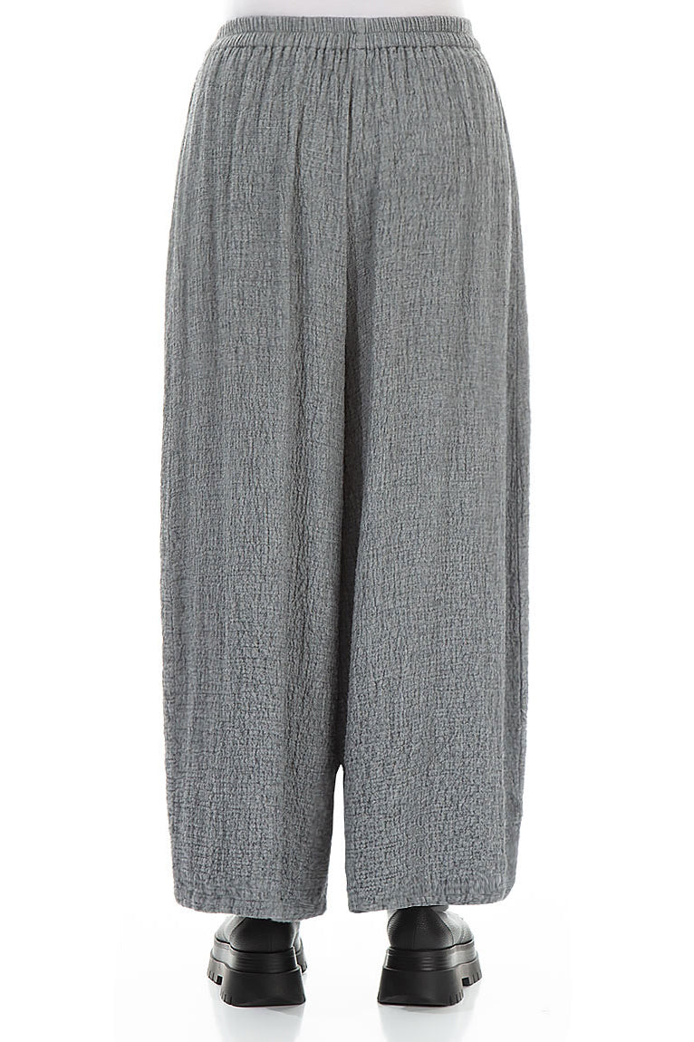 Wide Grey Wool Trousers 2
