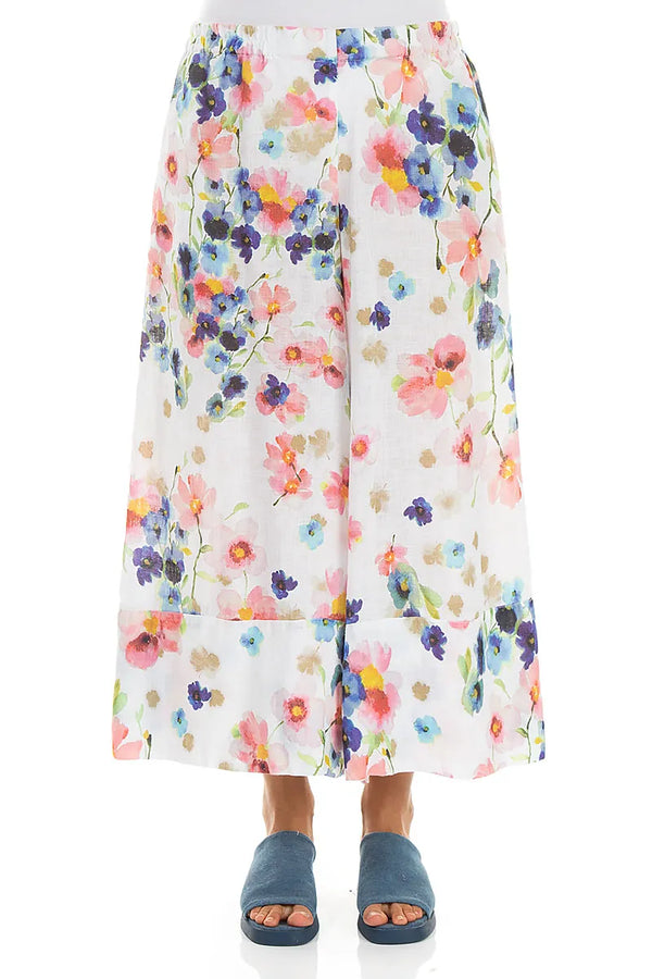 Culottes aus Leinen „Primrose“ mit weitem Beinabschluss