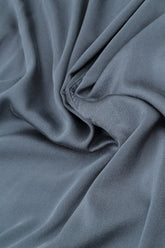 Wide Leg Slate Blue Silk Trousers 4