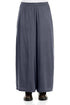 Wide Leg Slate Blue Silk Trousers 1