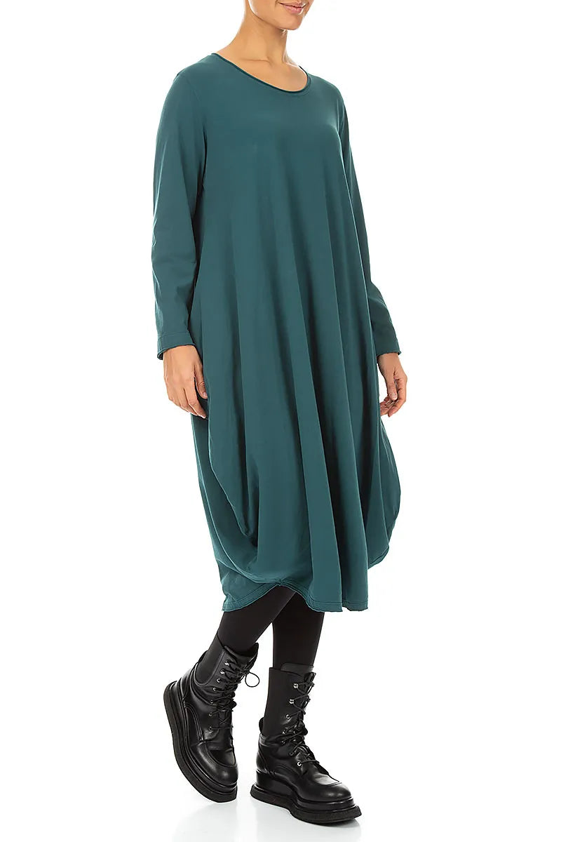 Wide Peacock Cotton Dress 3