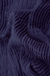 Wide Royal Purple Plissé Silk Kaftan Dress 5