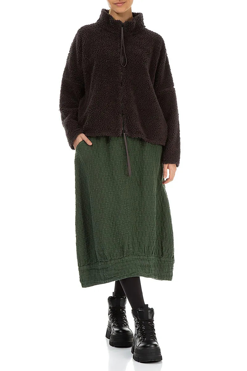 Zips Forest Brown Teddy Cotton Jacket 5