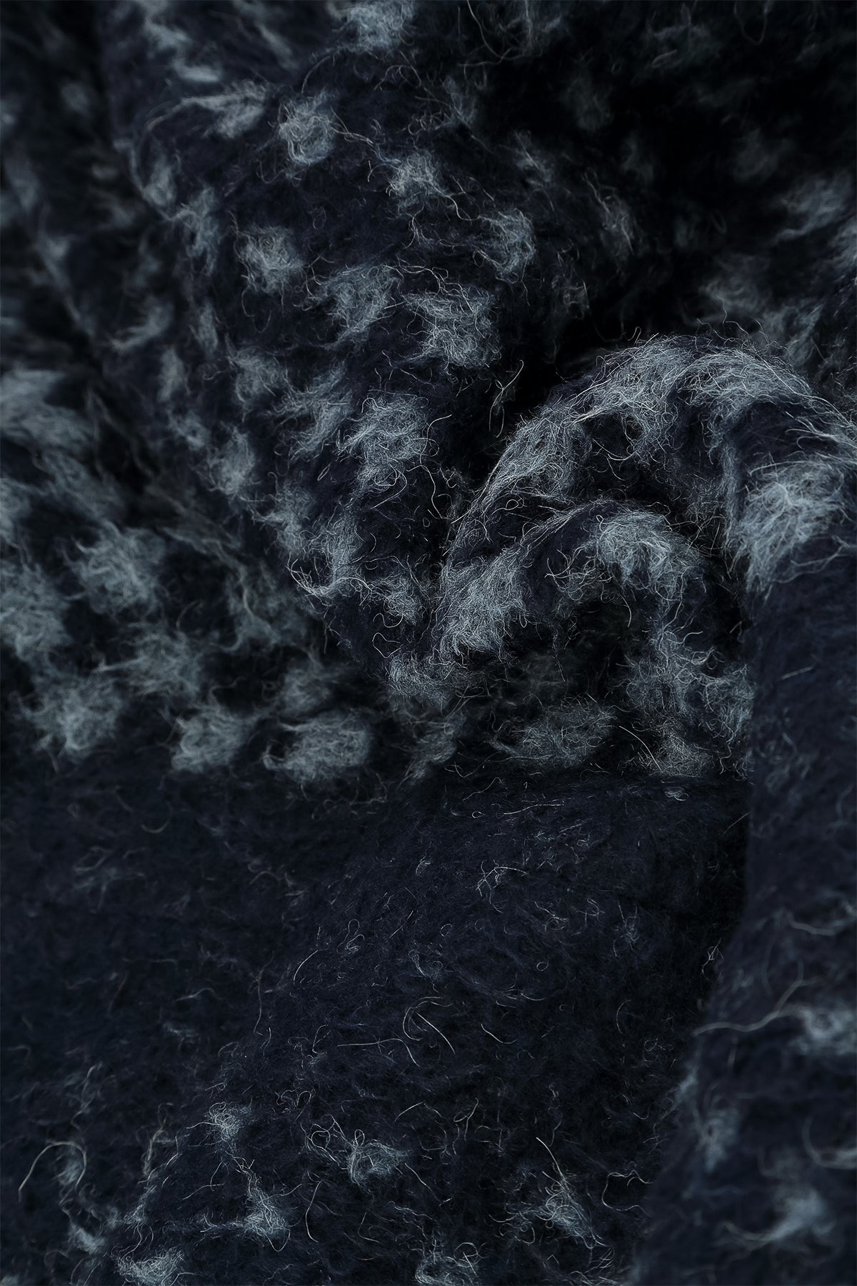 Blue Alpaca Wool Trapeze Coat 8