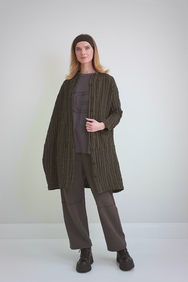 Chemisier ample en coton graphite