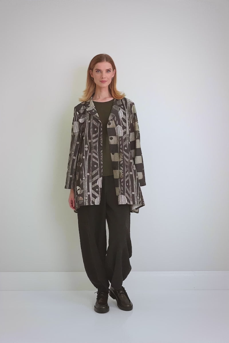 Ornamented Black Silk Cotton Trousers 7