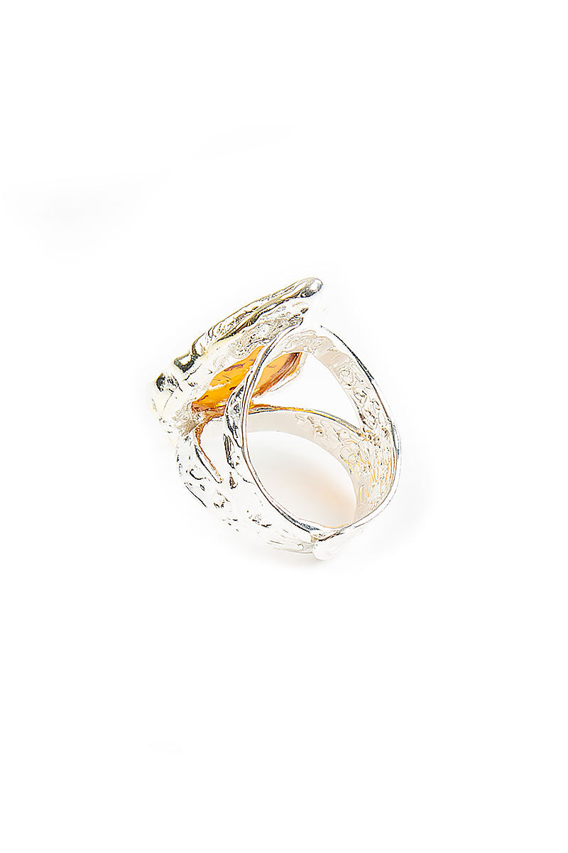 Amber Drop Ring 4