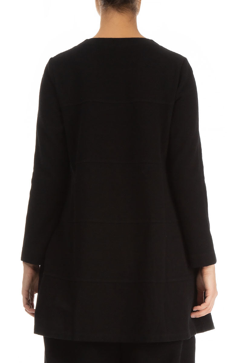Black Cotton Jersey Tunic 2