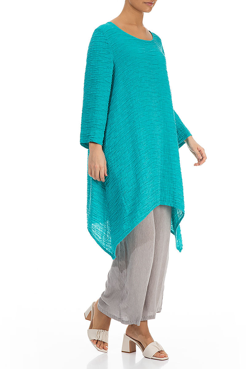 Dropped Edge Ocean Crinkled Tunic 4