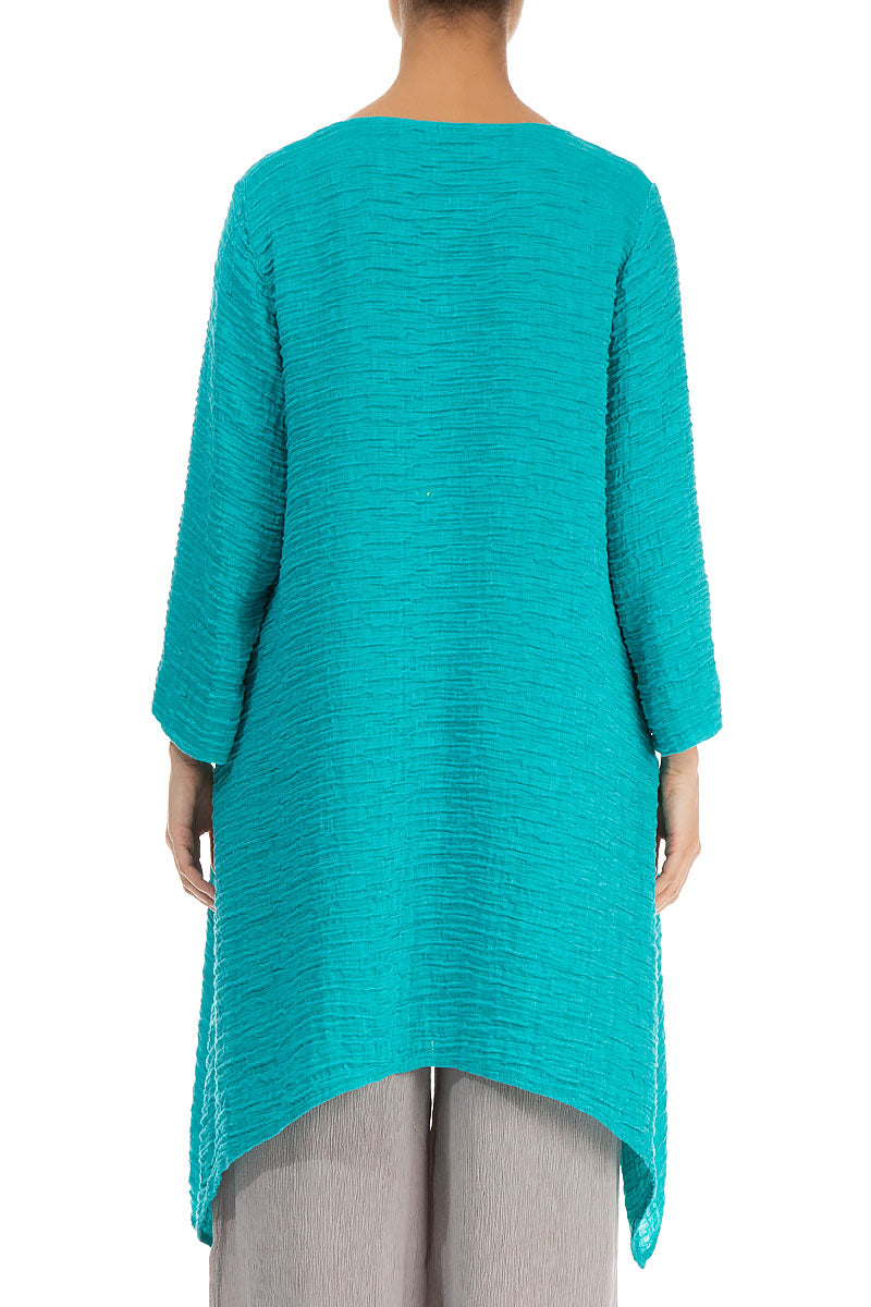 Dropped Edge Ocean Crinkled Tunic 2