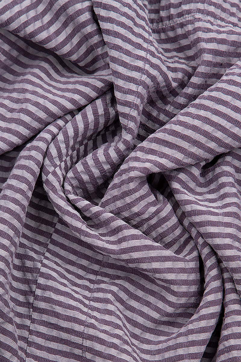 Flared Amethyst Textured Silk Dress 5
