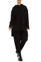 Black Cotton Jersey Hoodie 4