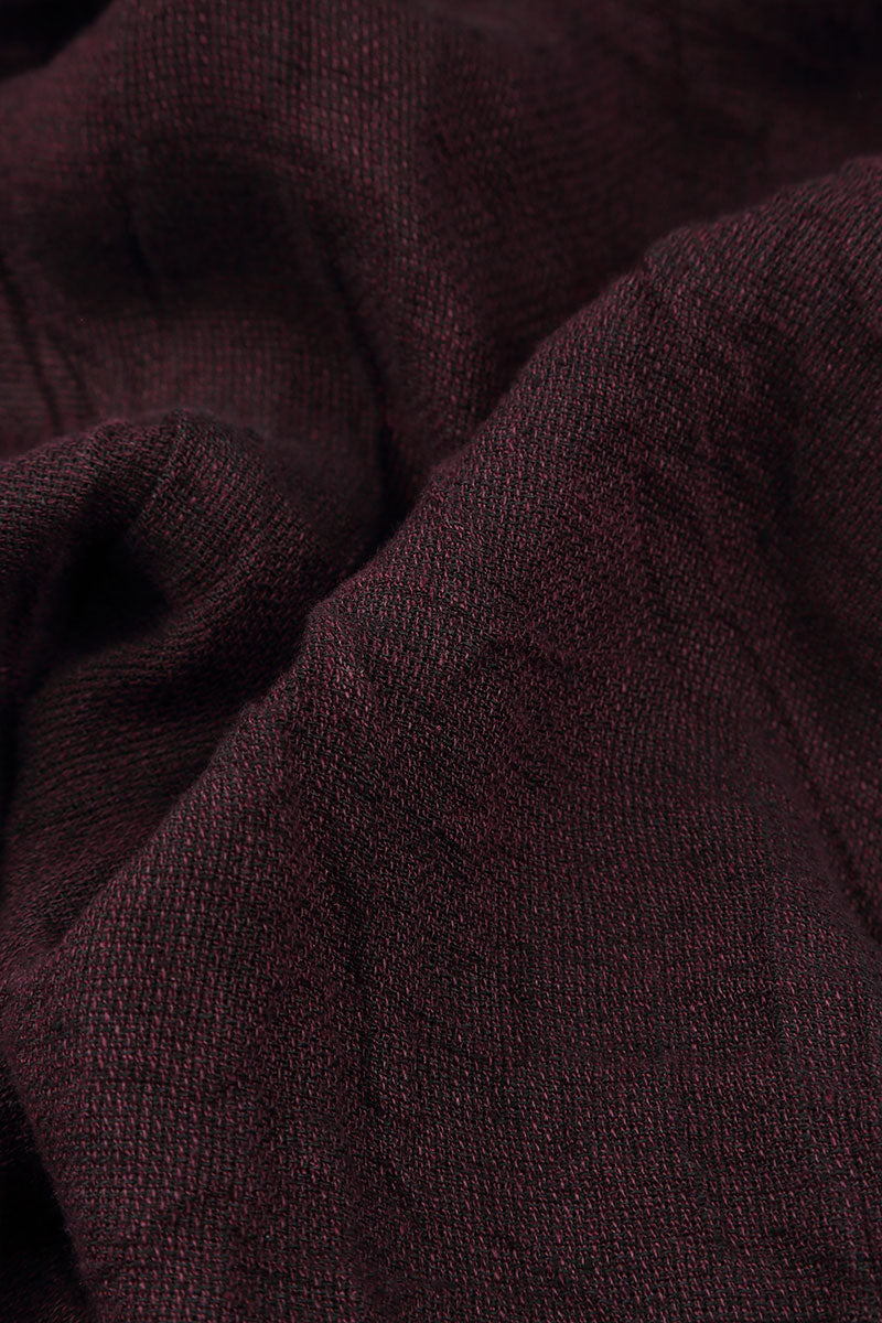 Aubergine Peplum Mélange Linen Jacket 5