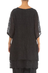 Layered Black Silk Tunic 2