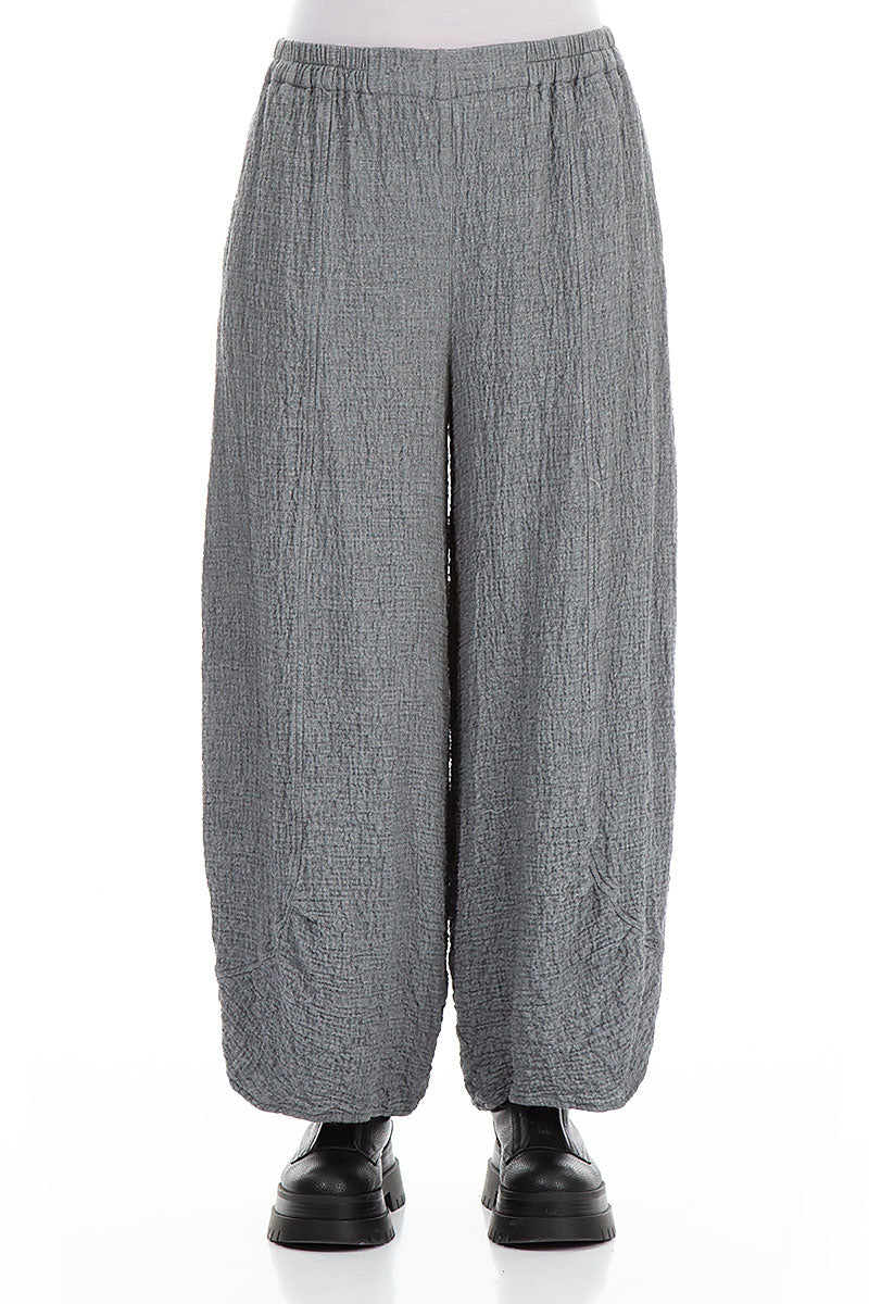 Loose Grey Wool Trousers 1
