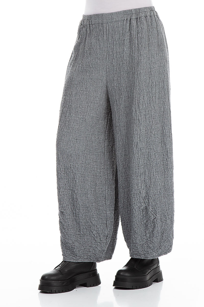 Loose Grey Wool Trousers 3