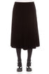 Midi Black Silk Velvet Skirt 1