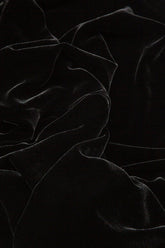 Midi Black Silk Velvet Skirt 5