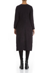 Midi Waves Dark Violet Silk Dress 2