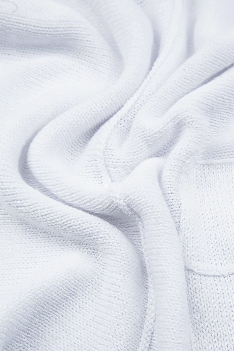 Minimalist White Linen Jumper 5