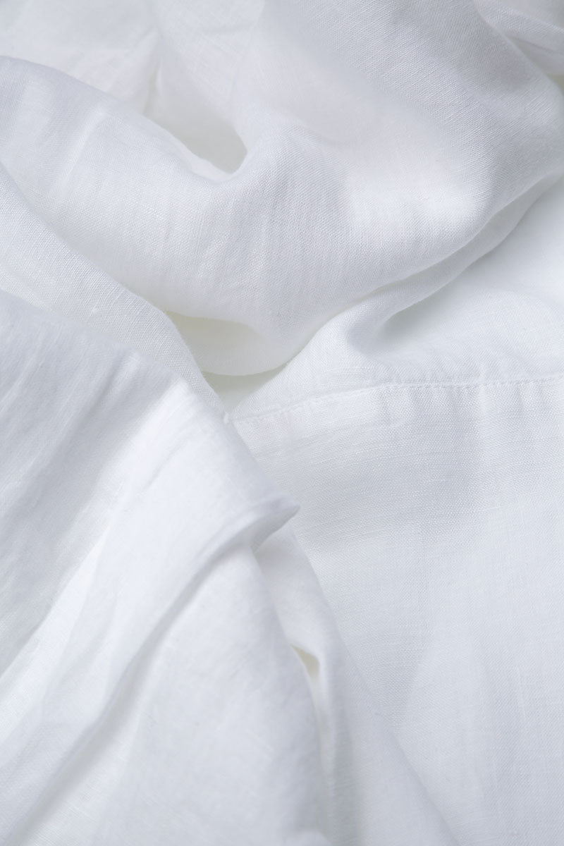 Relaxed White Linen Shirt 6