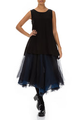 Sleeveless Black Silk Bamboo Top 4